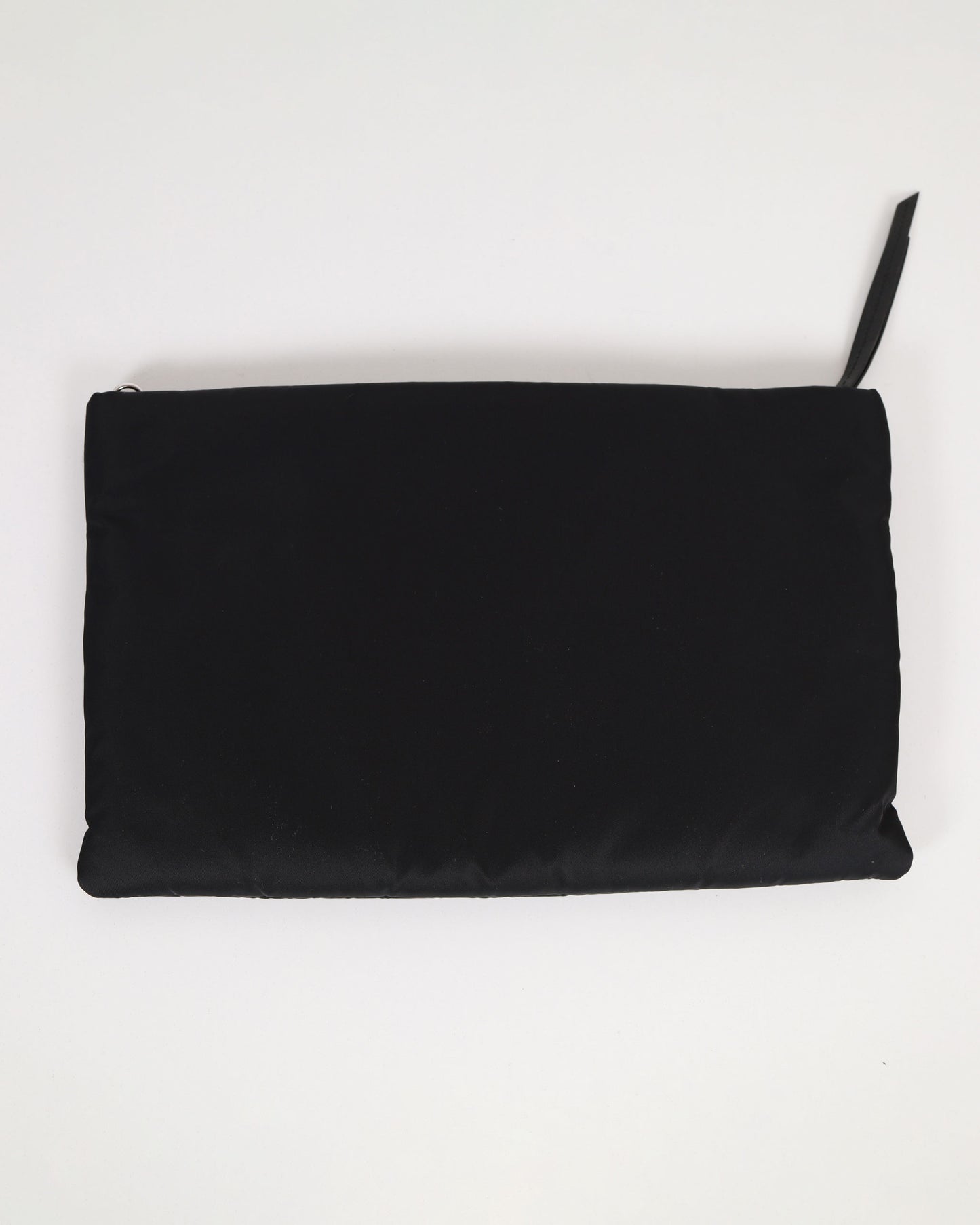 Prada Nylon Pouch with Long Chain Strap in Black