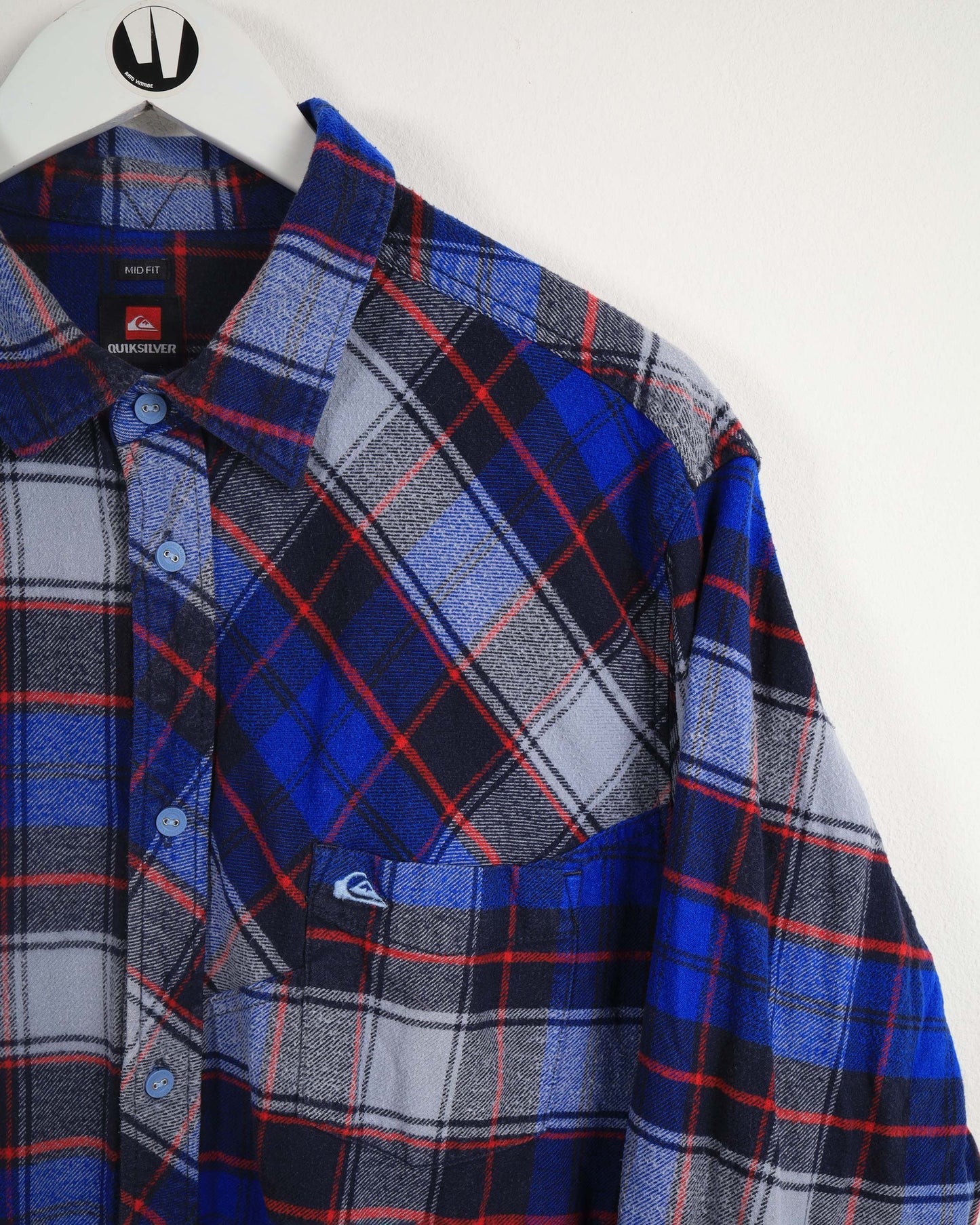 Vintage Quiksilver Checked Flannel Long Sleeve Shirt