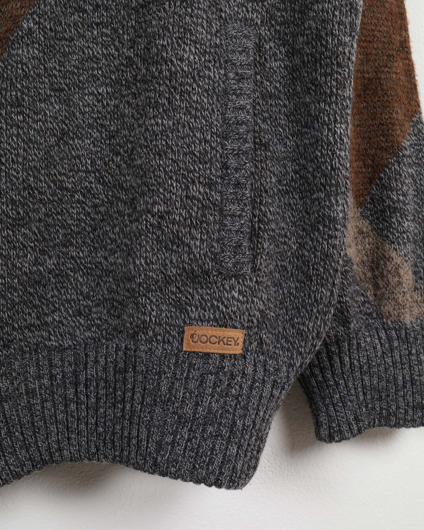 Vintage Jockey Knit Wool Button Up Cardigan