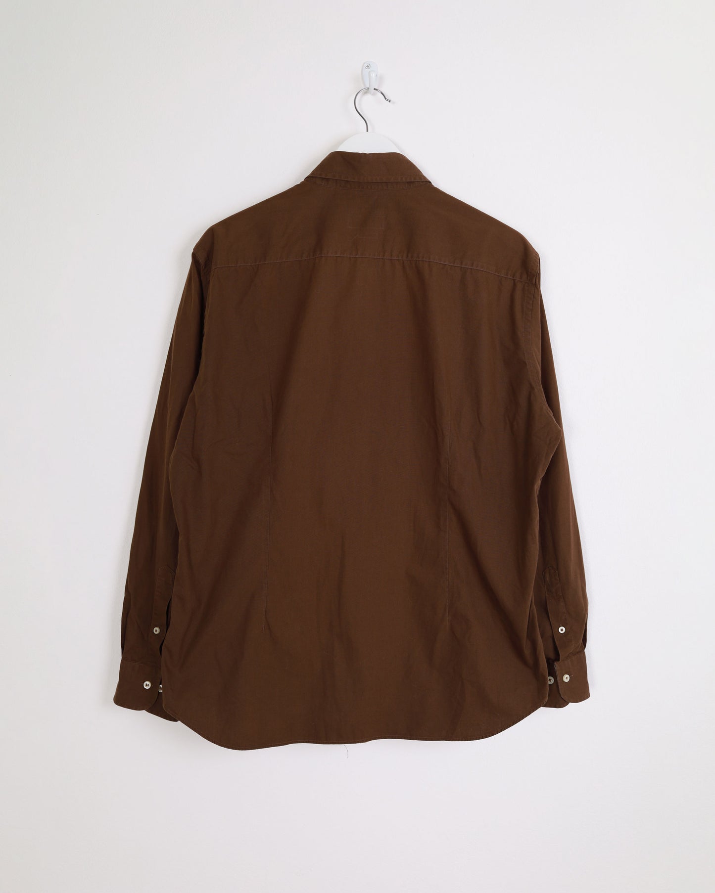 W’ Burberry Slim Fit Nova Check Long Sleeve Shirt Brown XL