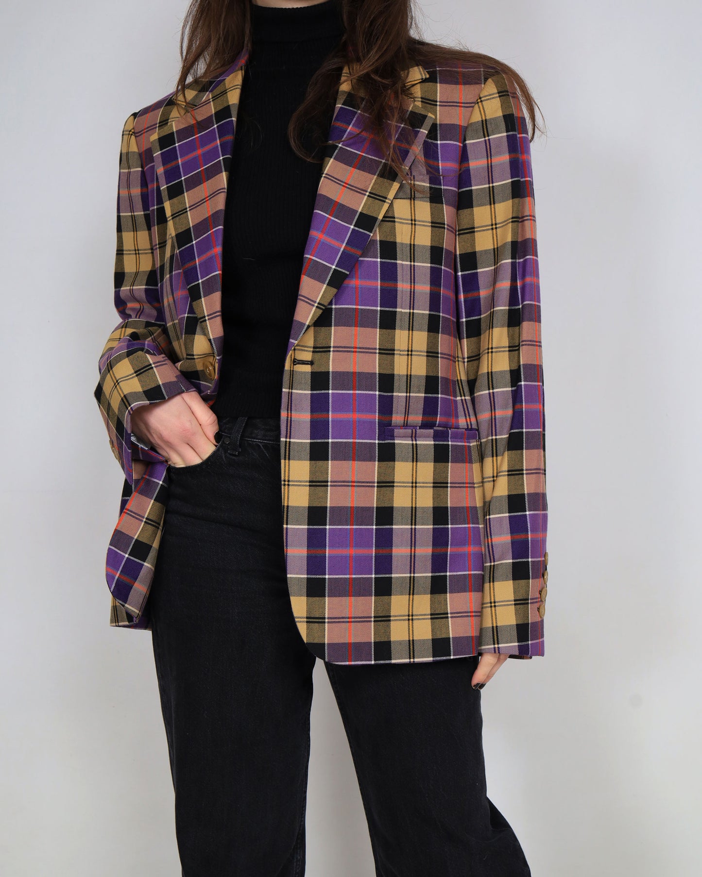 Giacca blazer da abito scozzese Vivienne Westwood SS21