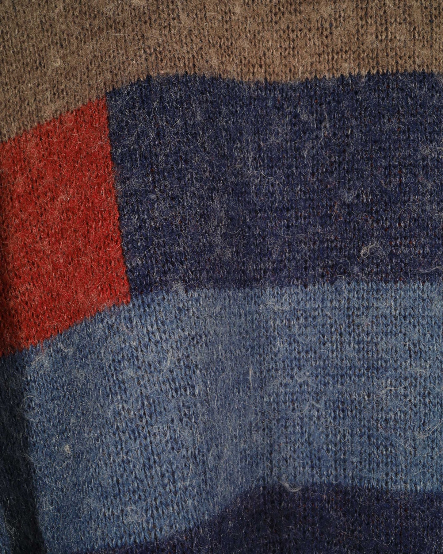 Vintage Patterned Knit Wool Jumper