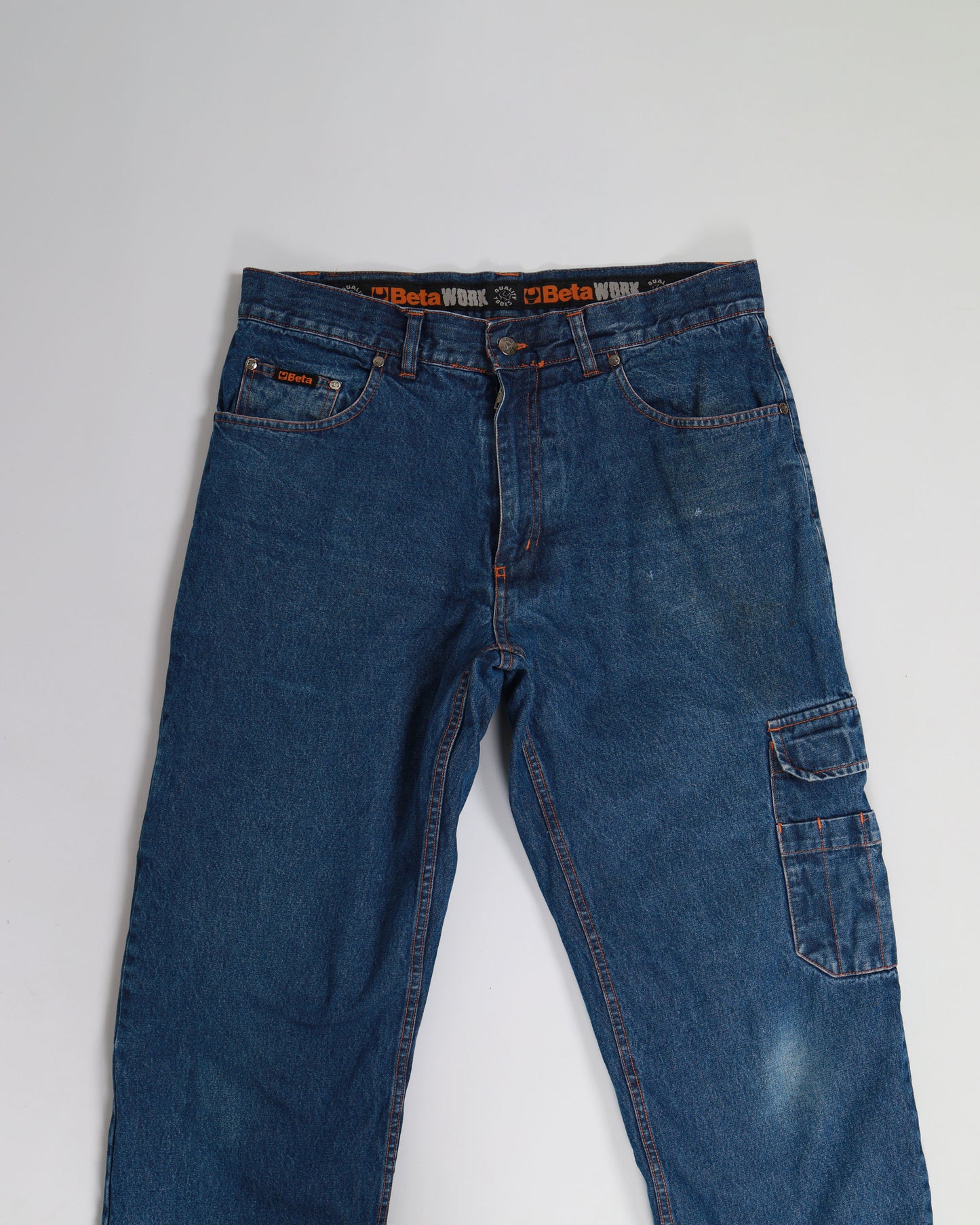 Beta Tools Workwear Padded Denim Jeans in Blue 48