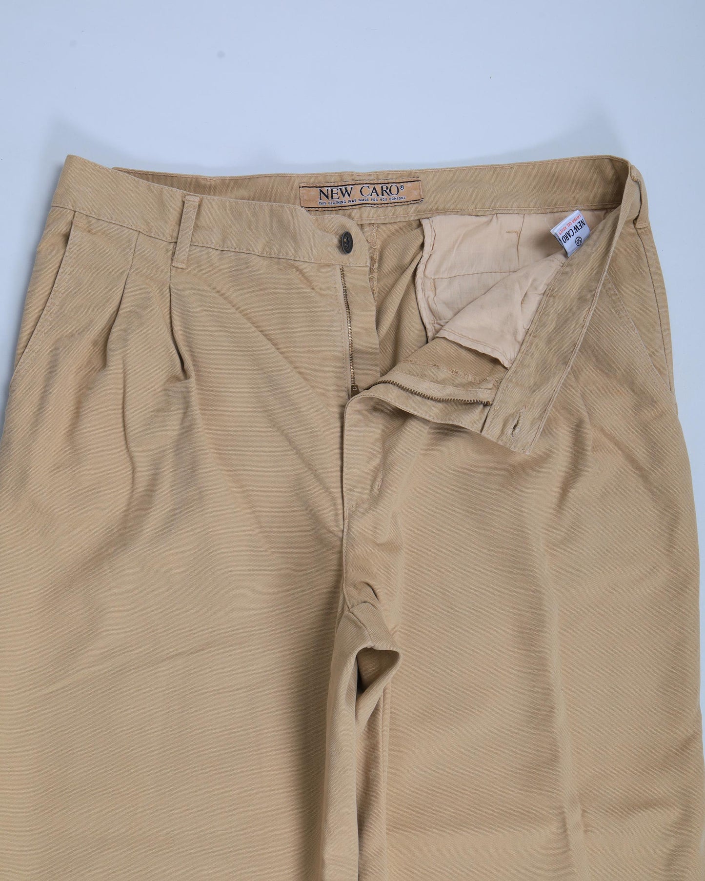 Vintage New Caro Tapered Fit Trousers Beige