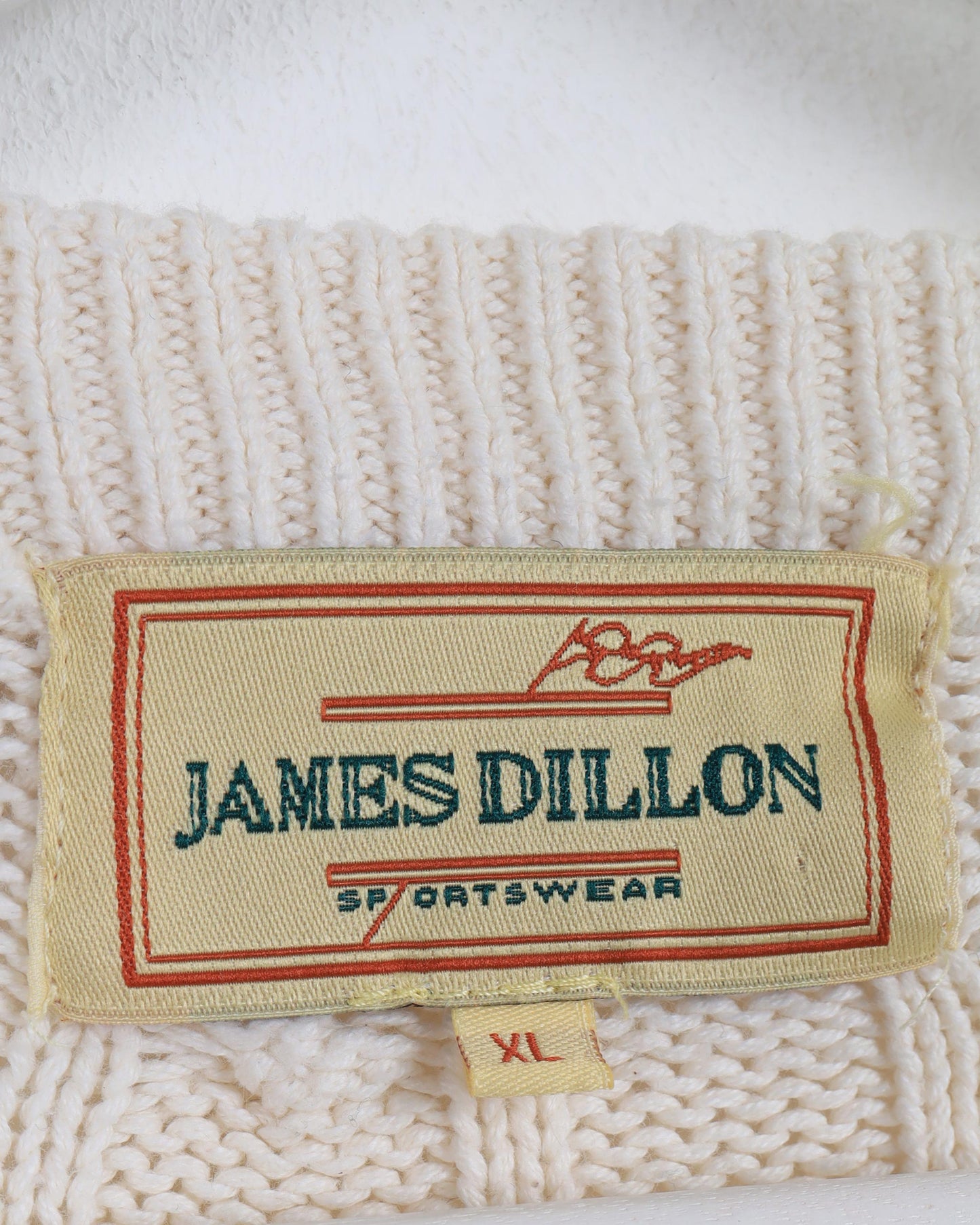Vintage James Dillon Button Up Cable Knit Cardigan