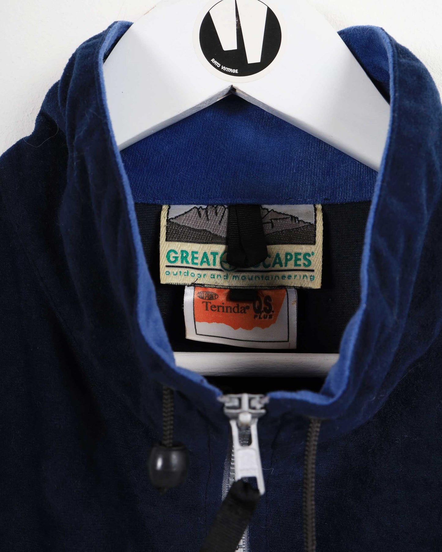 Vintage Great Escapes Zipped Velvet Gilet Vest