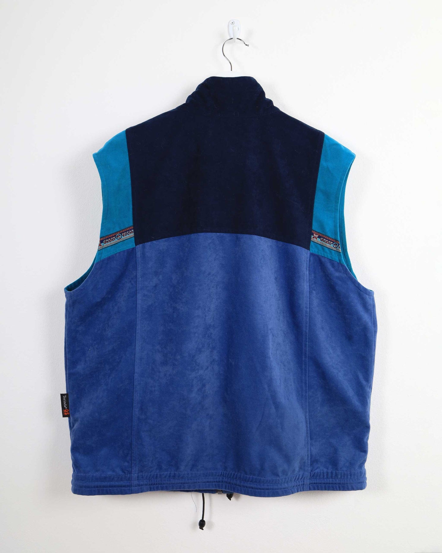 Vintage Great Escapes Zipped Velvet Gilet Vest