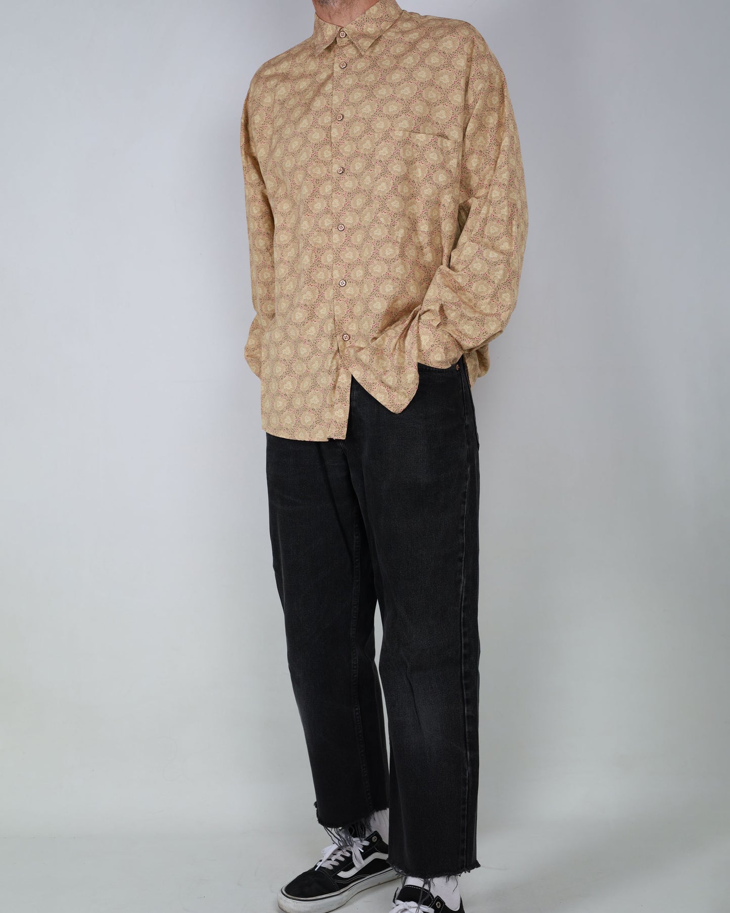 Kaiko Abstract Floral Print Long Sleeve Shirt XL