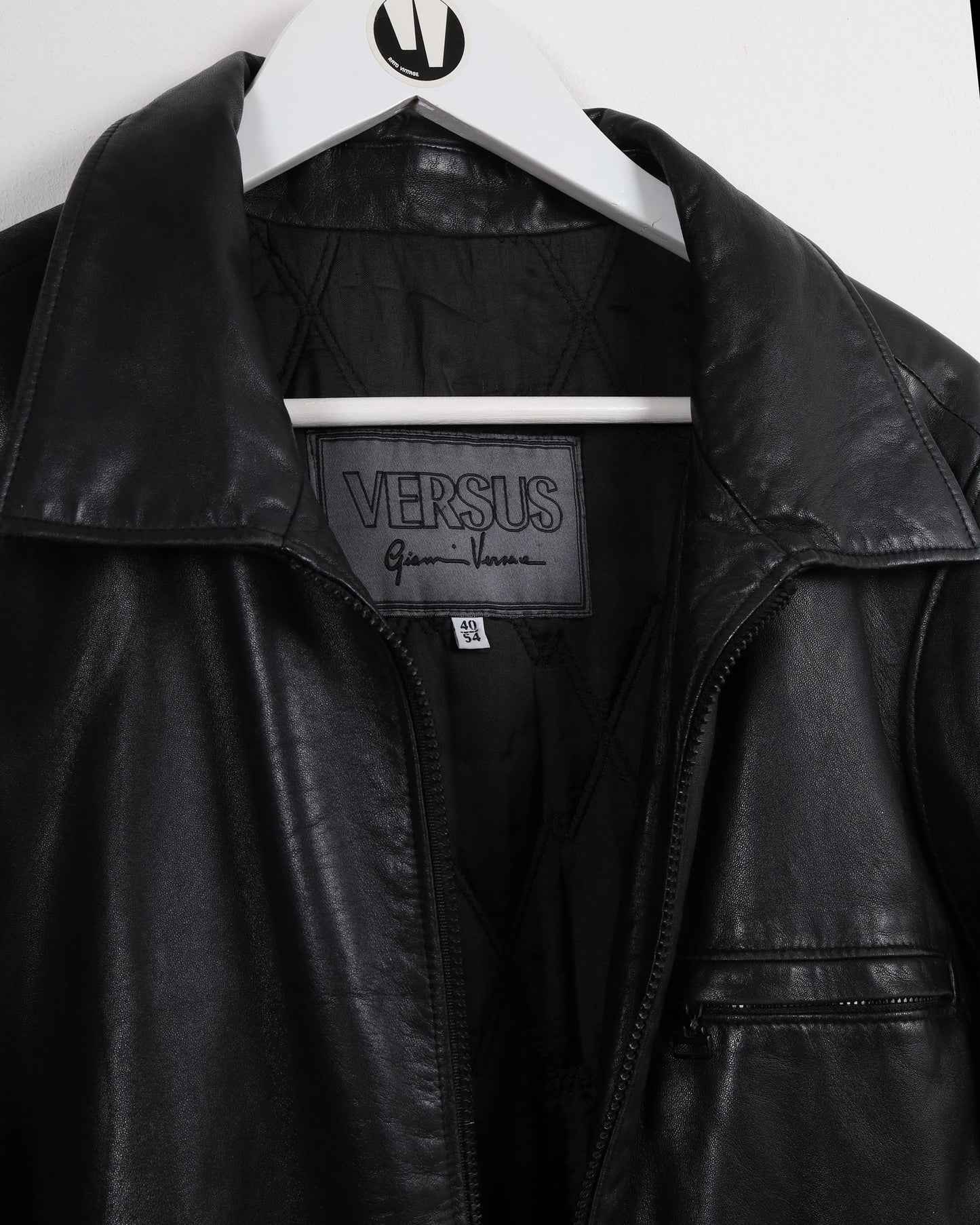 Gianni Versace Versus Vintage Leather Bomber Jacket