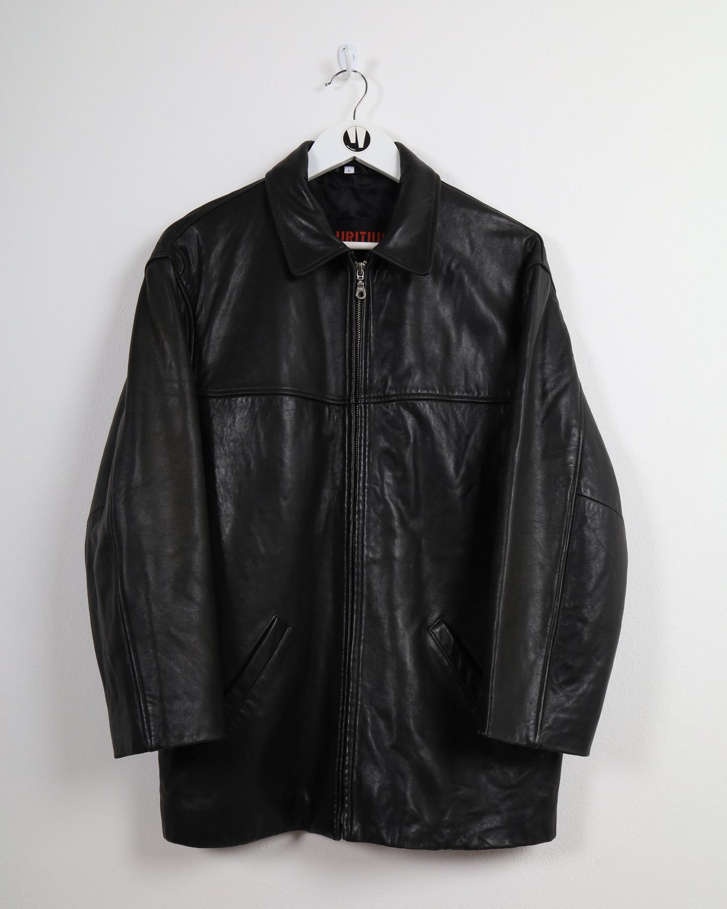 Vintage Mauritius Napa Leather Bomber Jacket Black