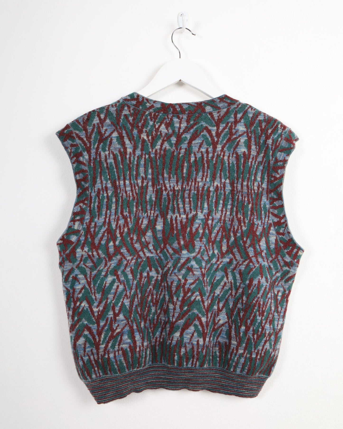 Vintage Missoni Sport Knitted V-Neck Wool Gilet Vest