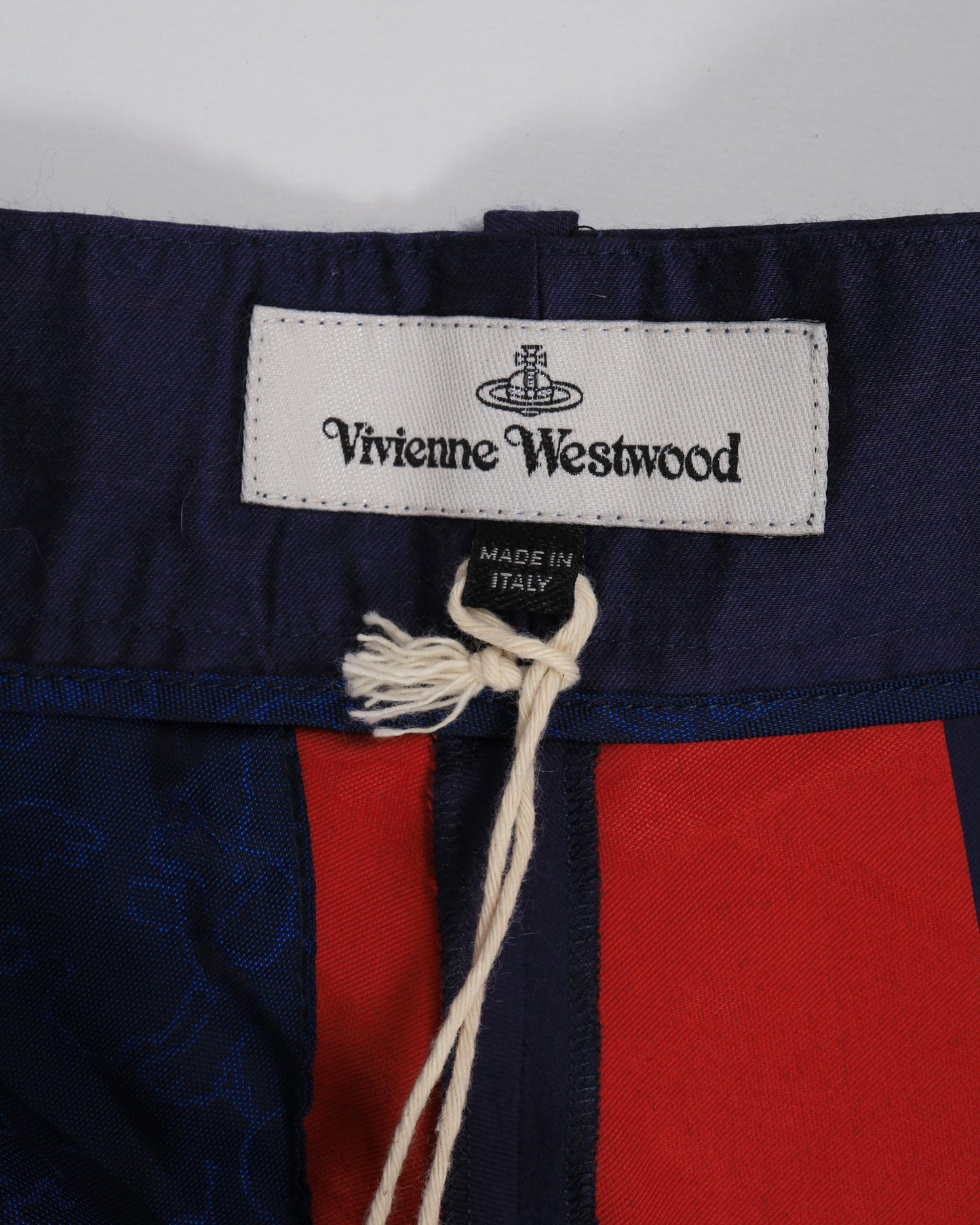 NUOVI pantaloni Vivienne Westwood dalla vestibilità affusolata con slogan Dave