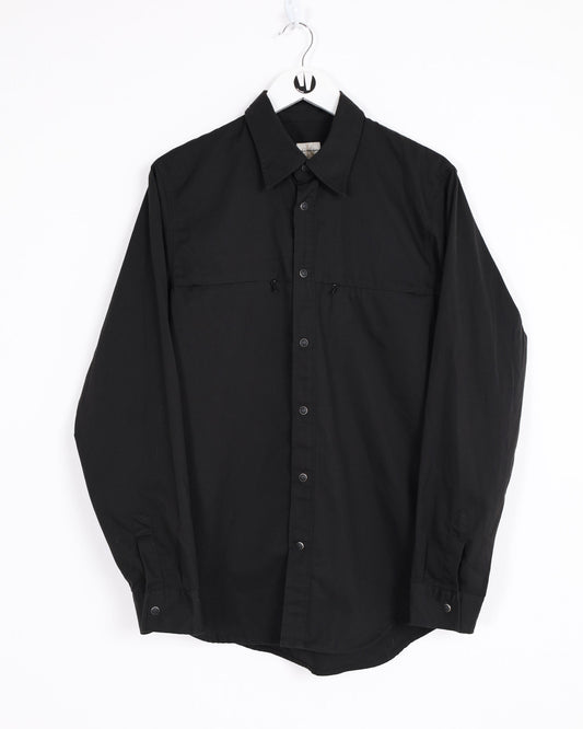 Calvin Klein Snap Long Sleeve Shirt in Black L