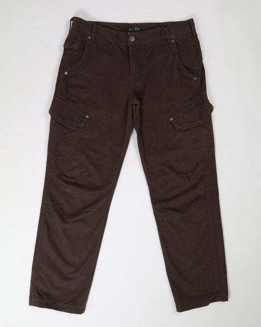 Armani Jeans Vintage Cargo Pants in Brown Size 50