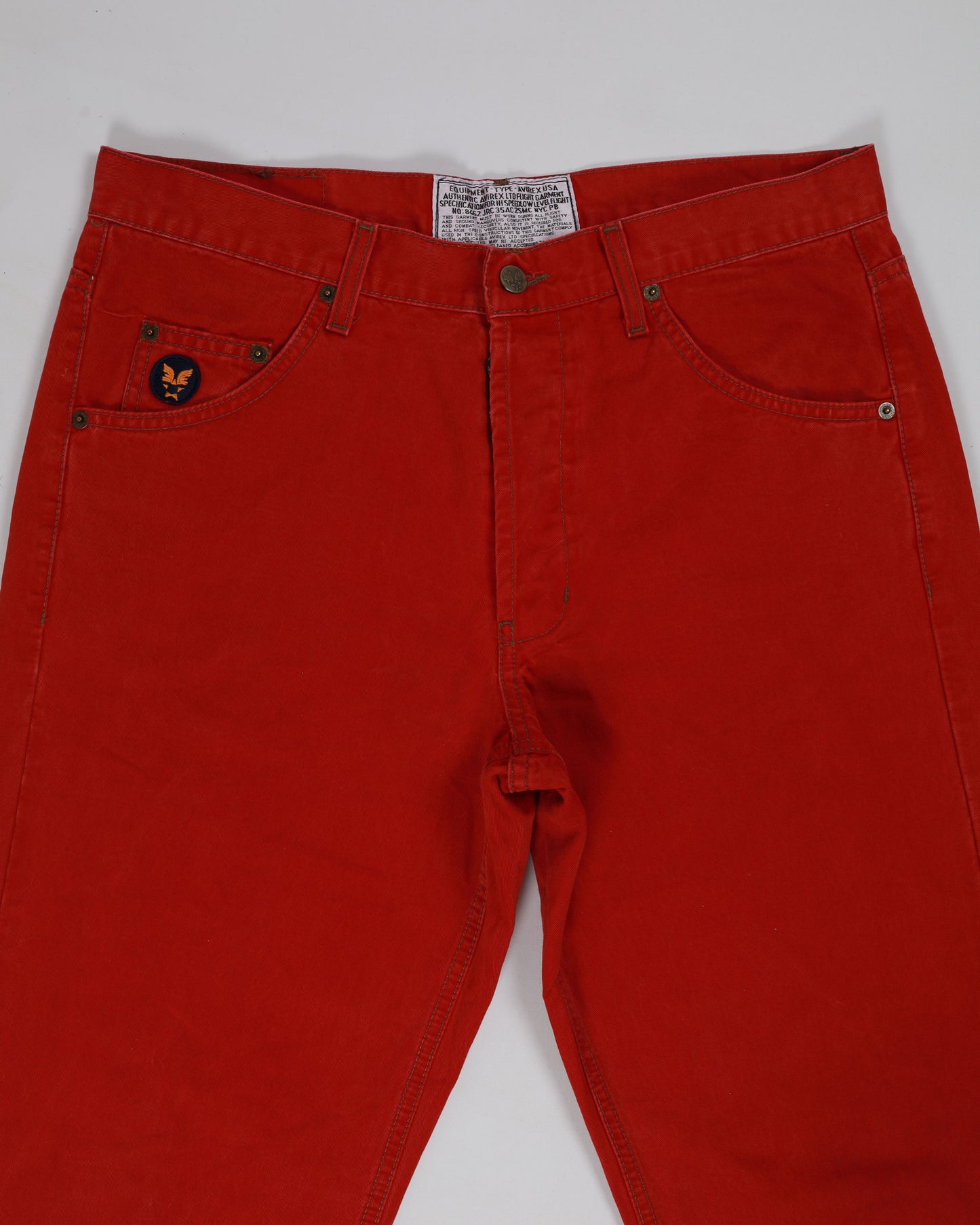 Avirex Denim Jeans Straight Fit in Red Size W33