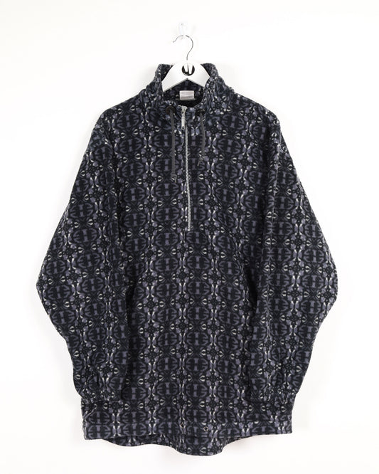Etirel ¼ Zip Patterned Oversized Pullover Fleece