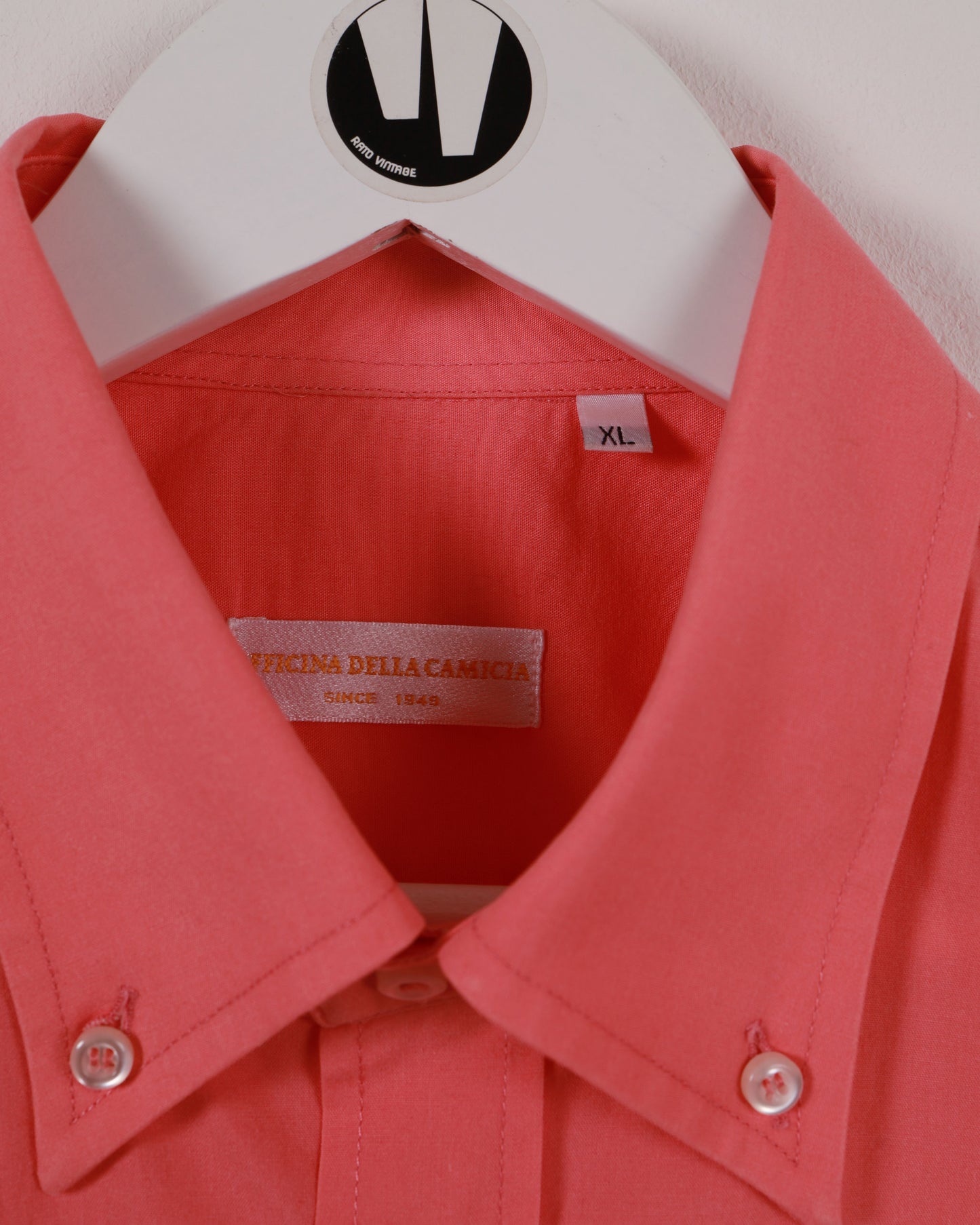 Officina Della Camicia Short Sleeve Shirt in Pink XL