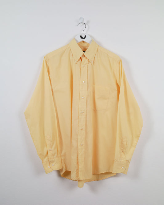00s Oxer Button Up Long Sleeve Shirt in Yellow L
