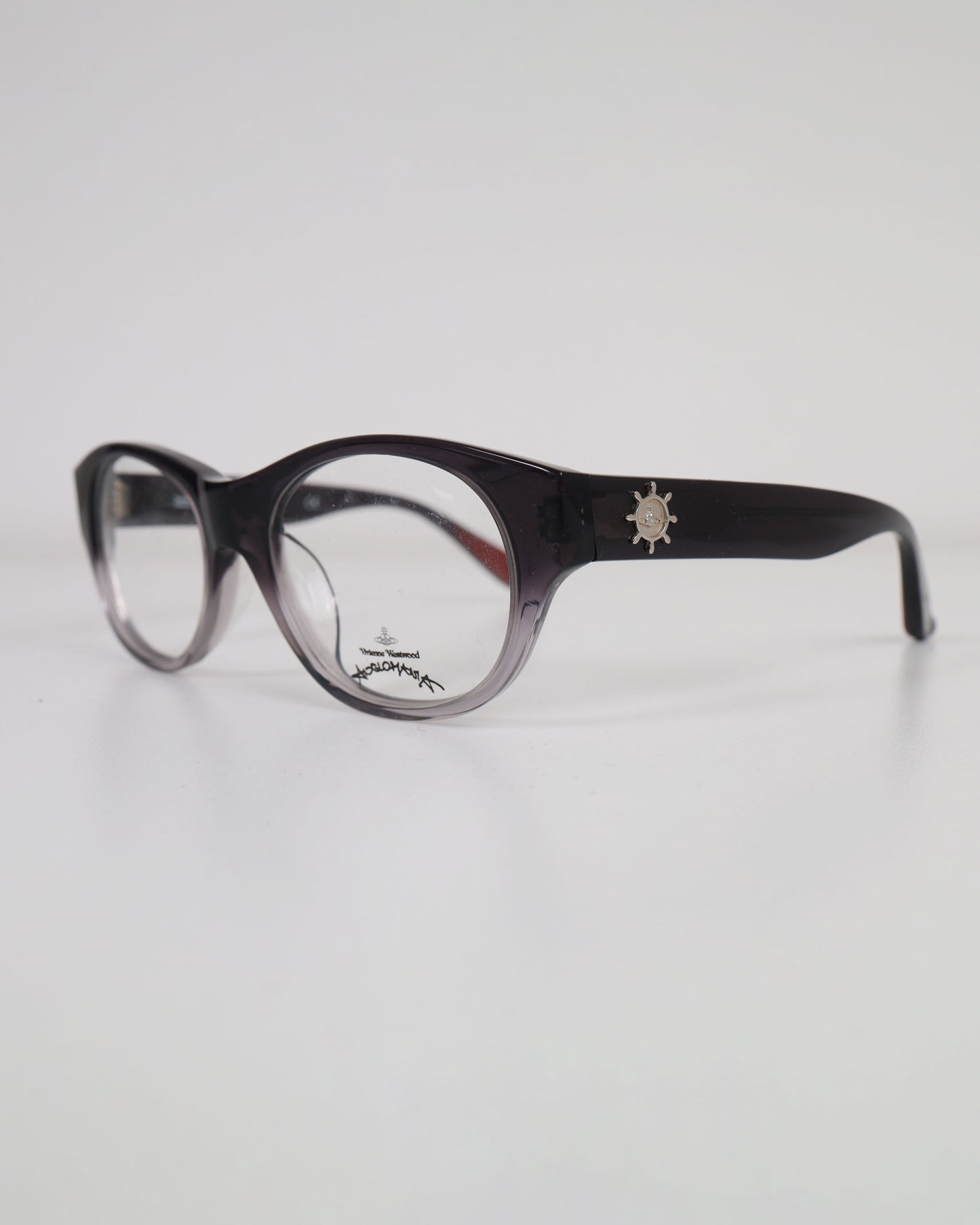 Vivienne Westwood Anglomania Brille mit dreidimensionalem Muster, Schwarz/Rot