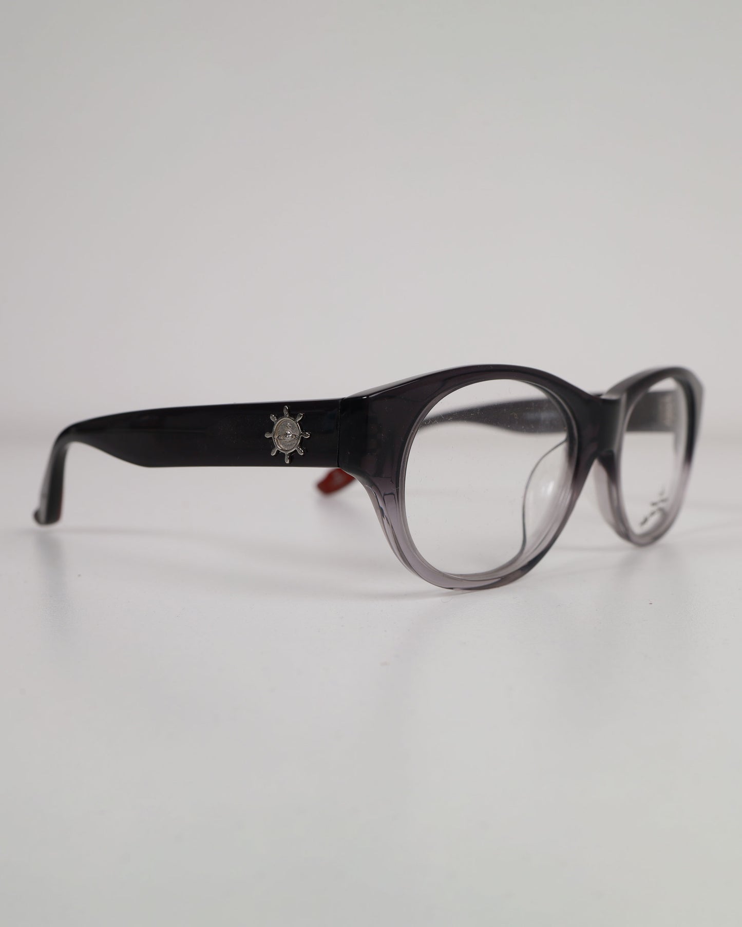 Vivienne Westwood Anglomania Brille mit dreidimensionalem Muster, Schwarz/Rot
