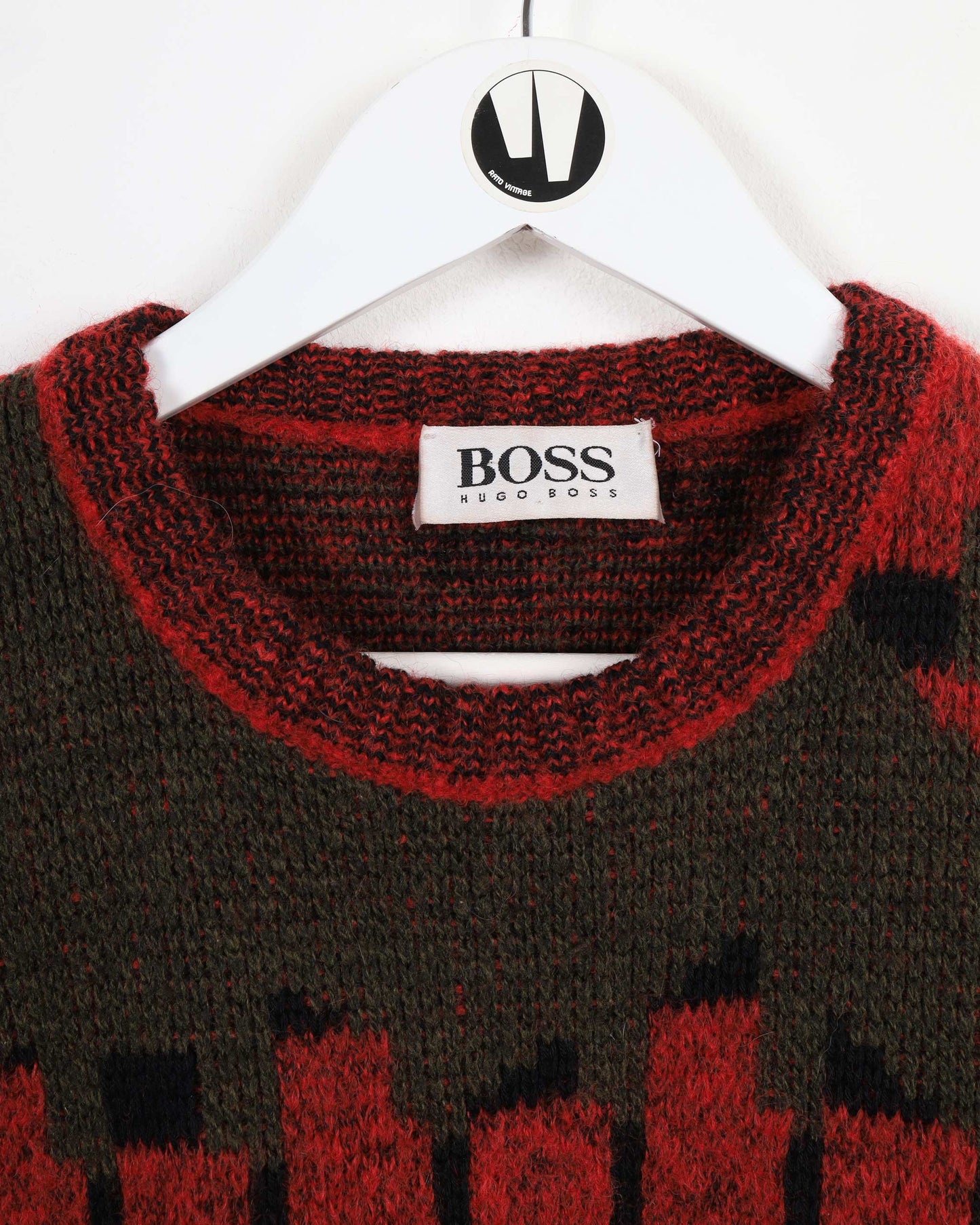 Maglione in lana lavorato a maglia vintage Hugo Boss realizzato nella Germania occidentale