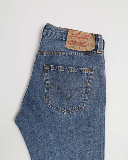 Levi's 501 Straight Fit Denim Jeans Blau W31