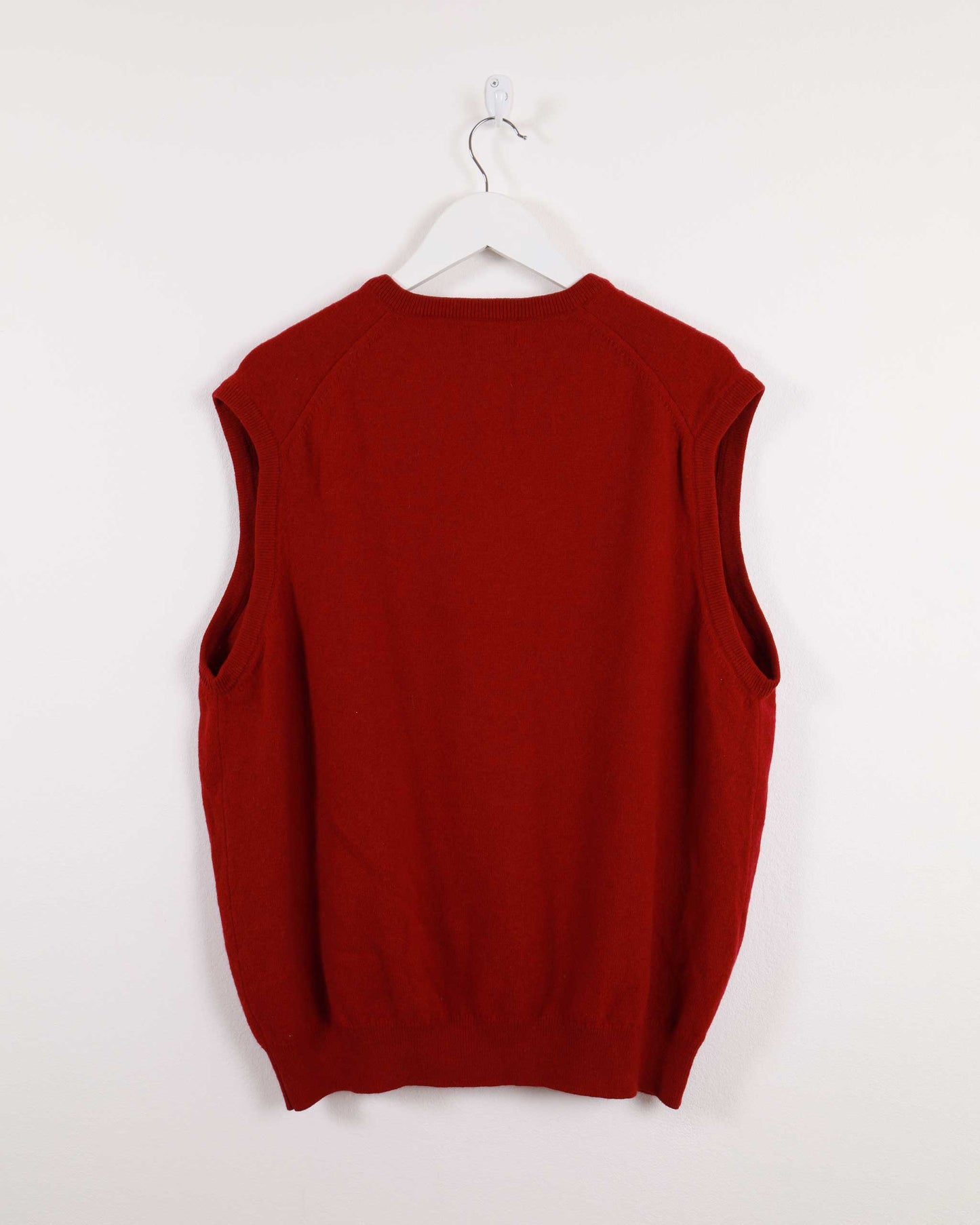 Land’s End V-Neck Knitted Gilet Vest in Red XL