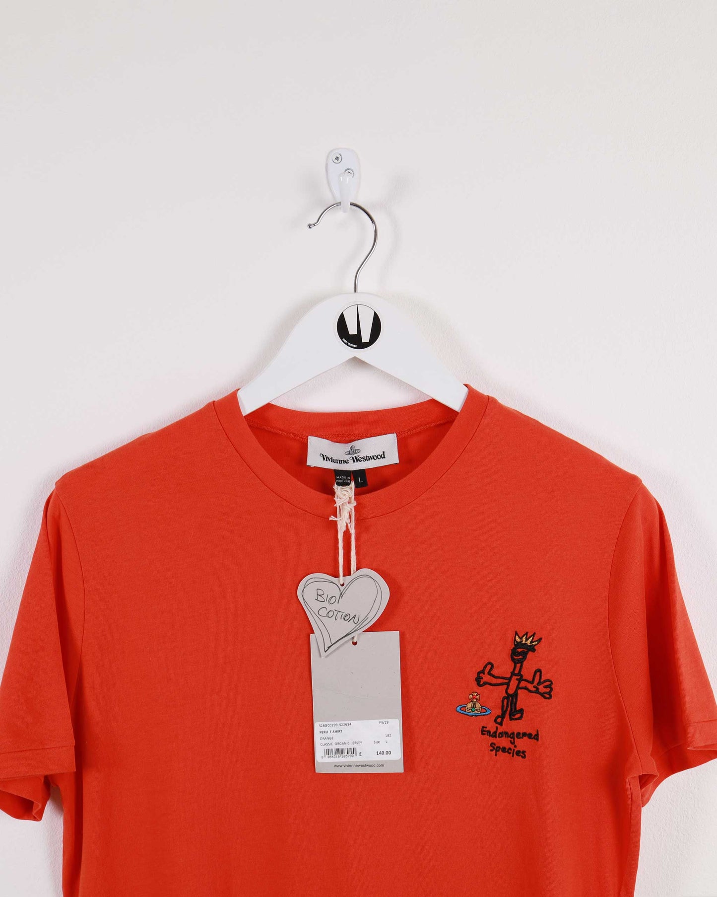Vivienne Westwood Bio Cotton Endangered Species Peru T-Shirt Orange L