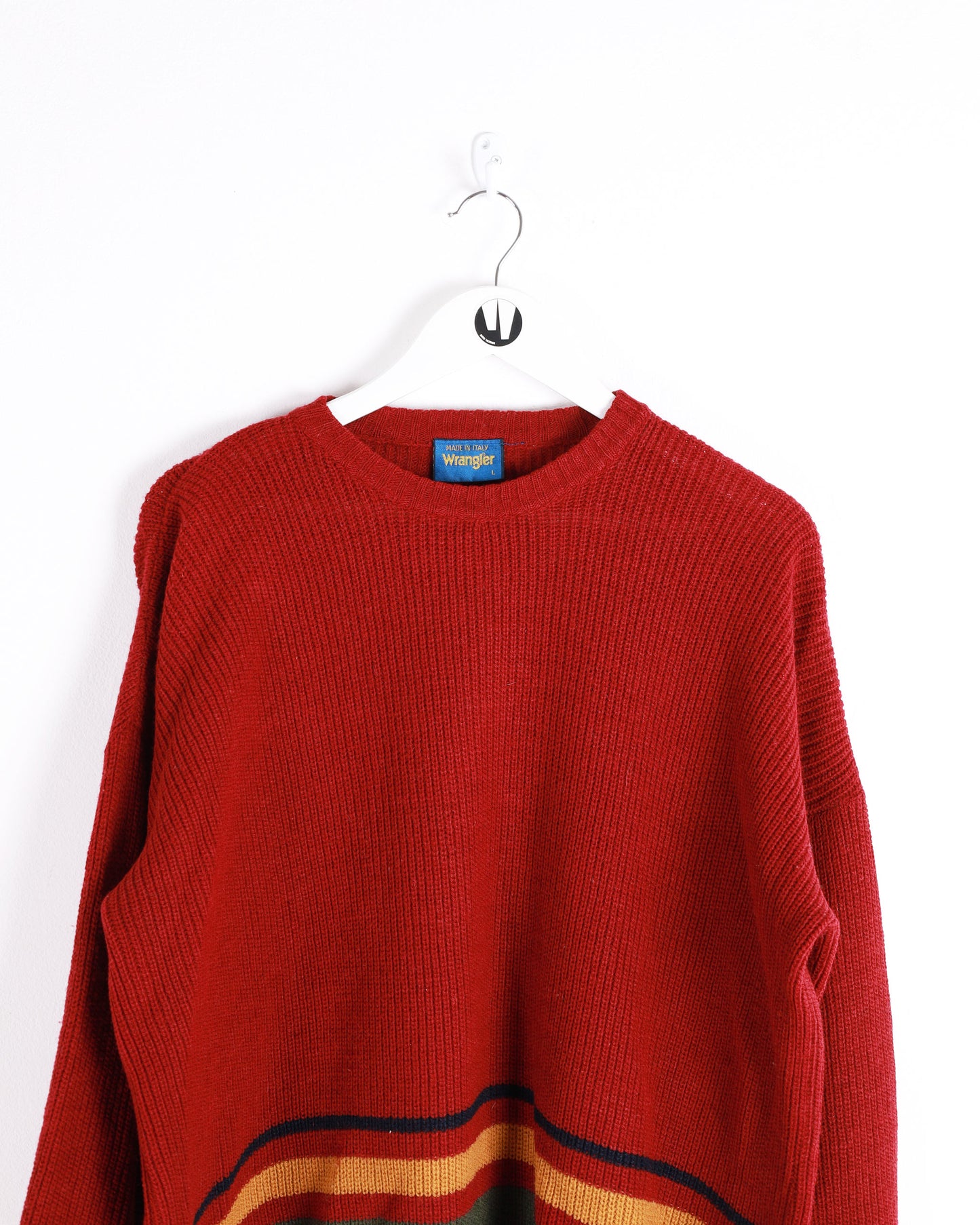 Wrangler Knitted Wool Jumper Red