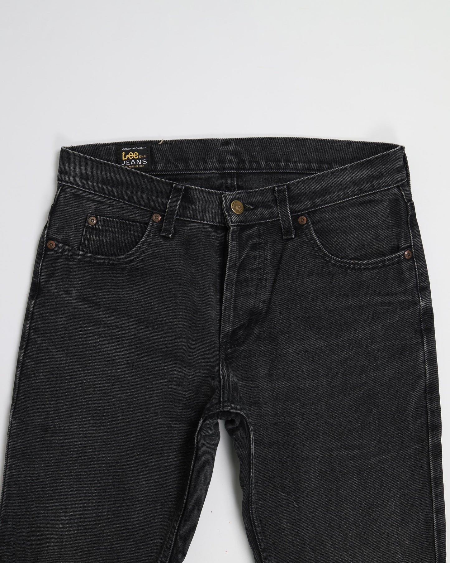 Straight Fit Lee Seattle Denim Jeans Washed Black W31